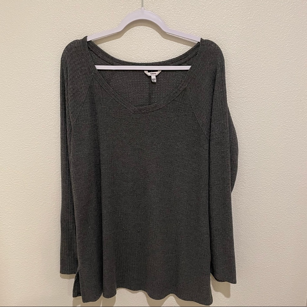 Sonoma Grey Waffle Knit Sweater SIZE XL